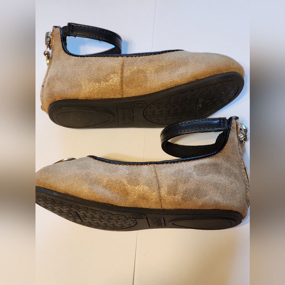 Michael Kors Toddler children gold 6 Leopard Dress shoes Shiny ✨️ - Picture 5 of 5